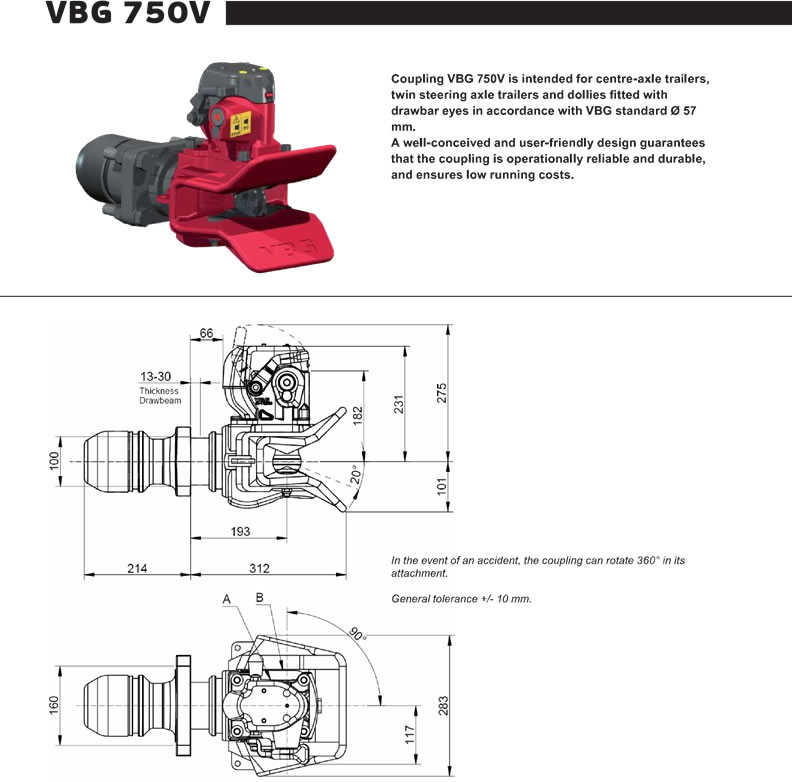 фаркоп VBG 750V